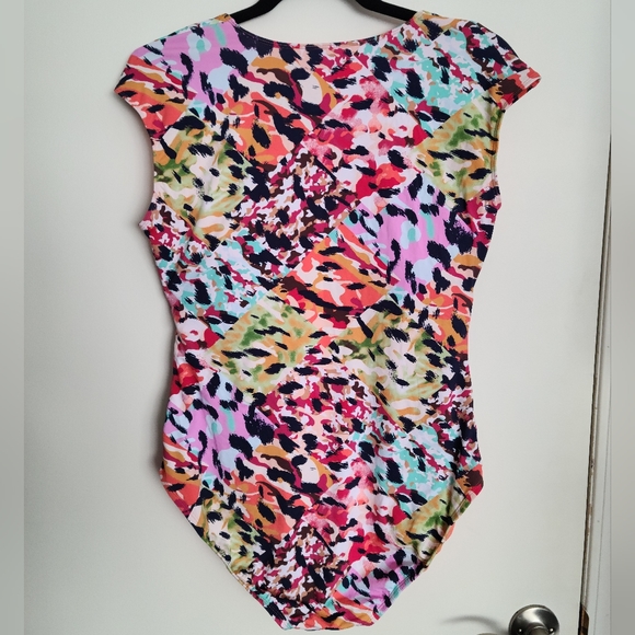 Bleu by Rod Beattie cap-sleeve one-piece women's swimsuit - Picture 3 of 6